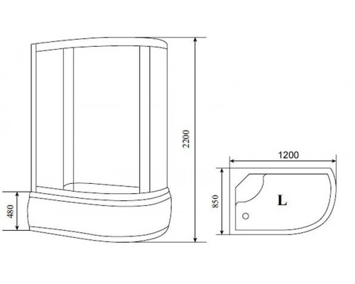 Душевая кабина Timo Standart T-1120 P R 120х85 см без электрики и гидромассажа