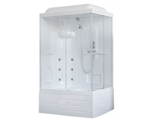 Душевая кабина Royal Bath RB 8100BP2-T 100х80 см, с прозрачными стеклами, левосторонняя