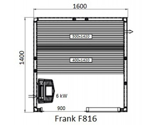 Финская сауна Frank F816 160х140 см