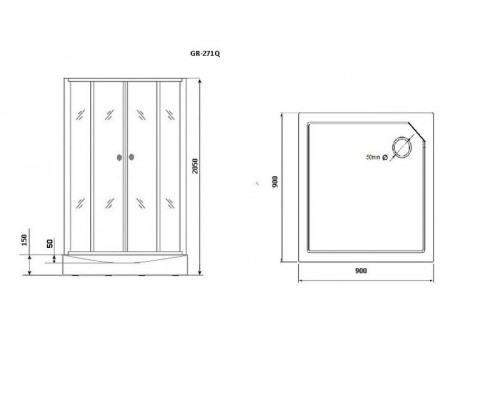 Душевая кабина Grossman GR271QR Classic 90х90 см