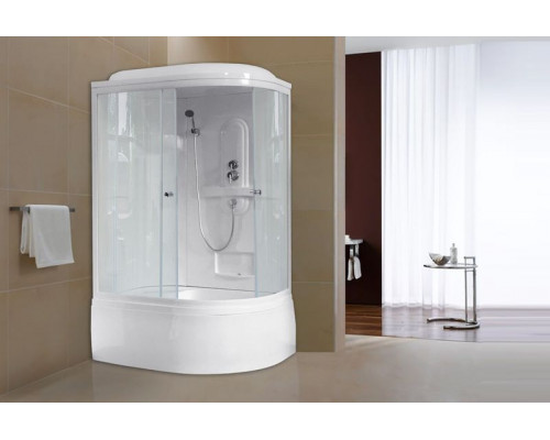 Душевая кабина Royal Bath RB 8120BK1-T 120х80 см, с прозрачными стеклами, левосторонняя