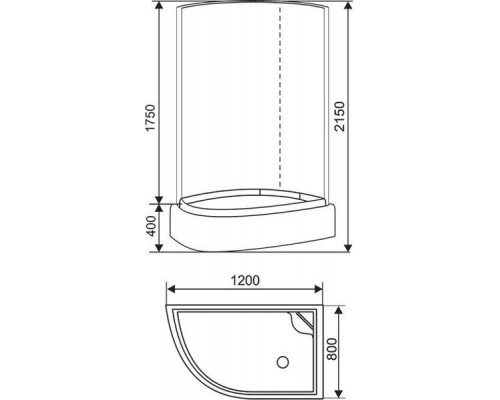 Душевая кабина Arcus S-09 R 120х80