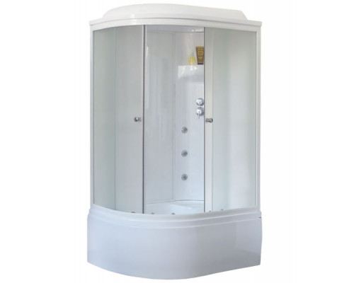 Душевая кабина Royal Bath RB 8120BK3-WC 120х80 см, с матовыми стеклами, правосторонняя