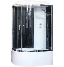 Душевая кабина Royal Bath RB 8120BK6-BT-CH 120х80 см, с прозрачными стеклами, правосторонняя