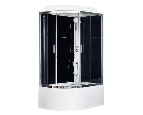 Душевая кабина Royal Bath RB 8120BK5-BT-CH 120х80 см, с прозрачными стеклами, правосторонняя