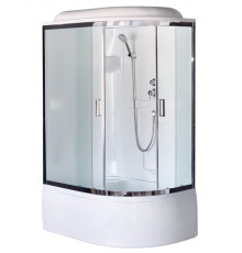 Душевая кабина Royal Bath RB 8120BK1-M-CH 120х80 см, с матовыми стеклами, левосторонняя