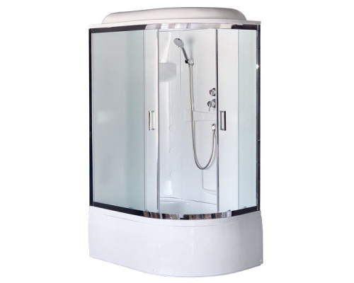 Душевая кабина Royal Bath RB 8120BK1-M-CH 120х80 см, с матовыми стеклами, левосторонняя