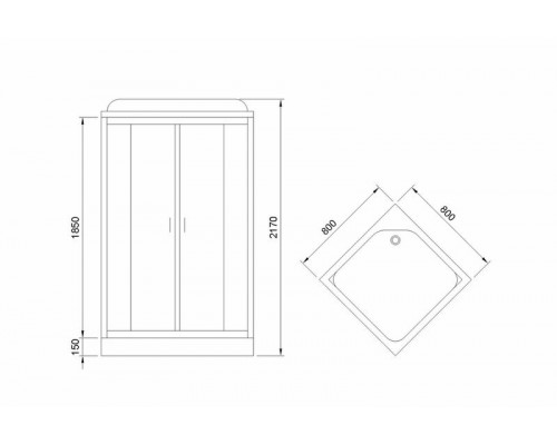 Душевая кабина Royal Bath RB 80HP4-MM 80х80 см, с матовыми стеклами