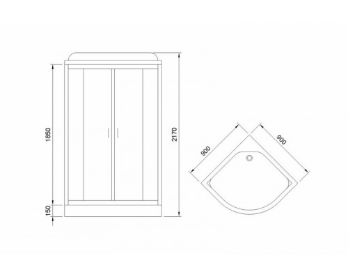 Душевая кабина Royal Bath RB 90HK4-MM 90х90 см, с матовыми стеклами