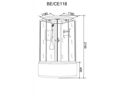 Душевая кабина PARLY BE118