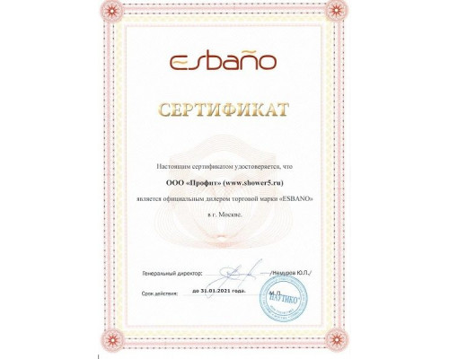 Душевая кабина Esbano ELEGANCIA ESG-90CRB 90х90 см