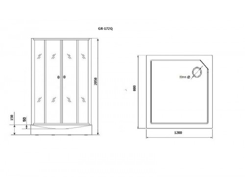 Душевая кабина Grossman GR172QR Classic 120х80 см