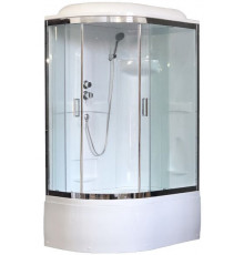 Душевая кабина Royal Bath RB 8120BK1-T-CH 120х80 см, с прозрачными стеклами, правосторонняя