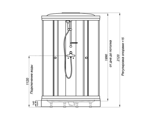 Душевая кабина Triton Стандарт-А3 ДН4 90х90 с узором