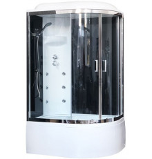 Душевая кабина Royal Bath RB 8120BK3-BT-CH 120х80 см, с прозрачными стеклами, левосторонняя