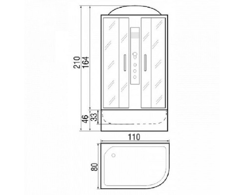 Душевая кабина River DUNAY 110/80/44 MT R