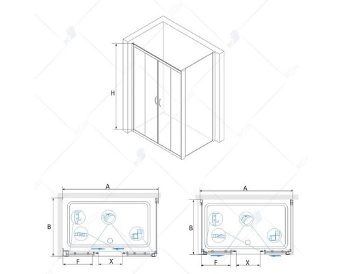 Душевой уголок RGW PA-41 (PA-11 + Z-050-2) 140x120, матовое стекло