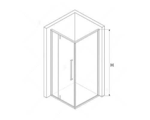 Душевой уголок RGW SV-44B (SV-03B + Z-050-3B) 100x80, прозрачное стекло