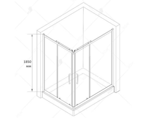 Душевой уголок RGW CL-44B 90x120, прозрачное стекло