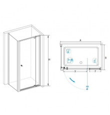 Душевой уголок RGW PA-44 (PA-02 + Z-12 + A-11) 70x90, прозрачное стекло