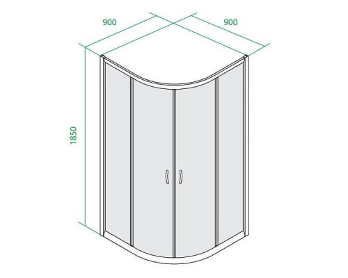 Душевое ограждение Iddis TF90ML 90х90