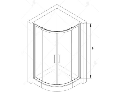 Душевой уголок RGW CL-54B 100x100, прозрачное стекло