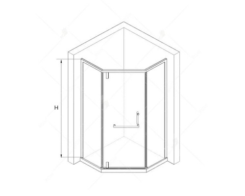 Душевой уголок RGW HO-084W 90x90, прозрачное стекло