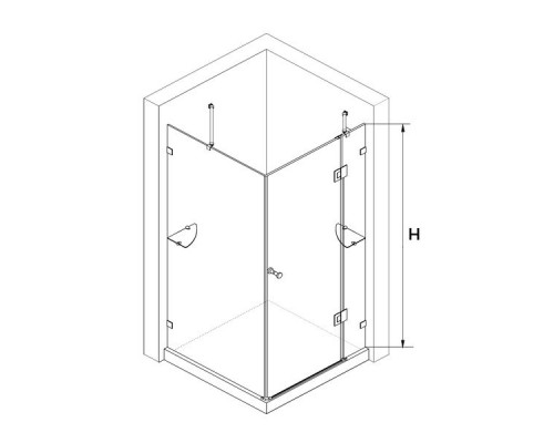 Душевой уголок RGW HO-44 90x100, прозрачное стекло