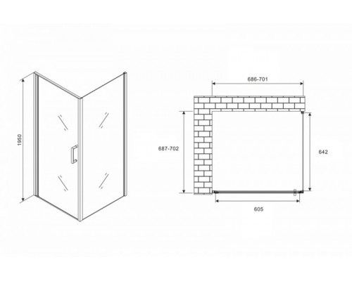 Душевой уголок ABBER Sonnenstrand AG04070-S70