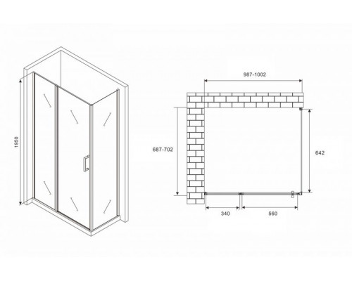 Душевой уголок ABBER Sonnenstrand AG04100S-S70