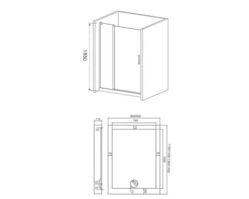 Душевое ограждение Good Door PANDORA WTW-120-C-CH