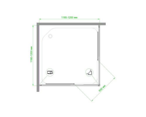 Душевой уголок Royal Bath RB HPD-T-CH 120х120 см, с прозрачными стеклами