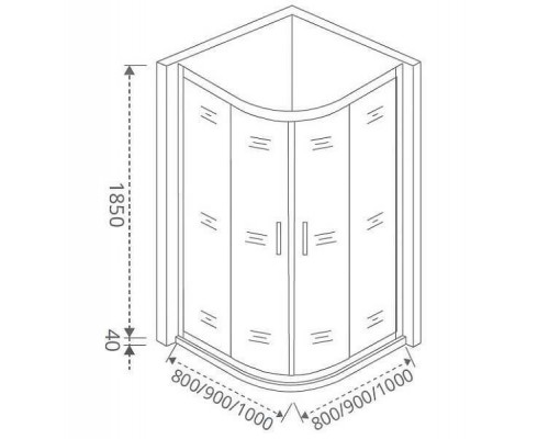 Душевое ограждение Good Door LATTE R-100-C-WE 100х100 см