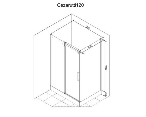 Душевой уголок Cerutti SPA Cezares120 120х90 см