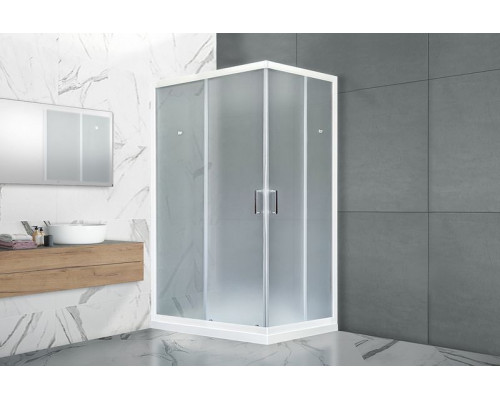 Душевой уголок Royal Bath RB HPD-С 100х80 см, с матовыми стеклами