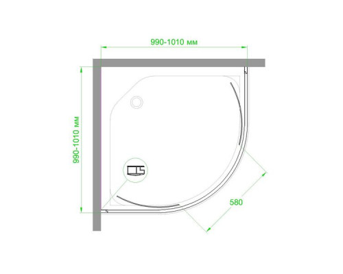 Душевой уголок Royal Bath RB HKD-C-CH 100х100 см, с матовыми стеклами