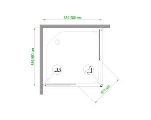 Душевой уголок Royal Bath RB HPD-T 90х90 см, с прозрачными стеклами