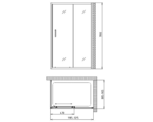 Душевой уголок Gemy Victoria S30191A-A90 120х90 см