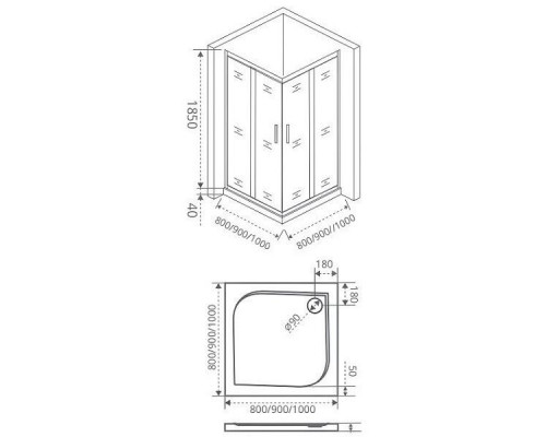 Душевое ограждение Good Door INFINITY CR-80-C-CH 80х80 см