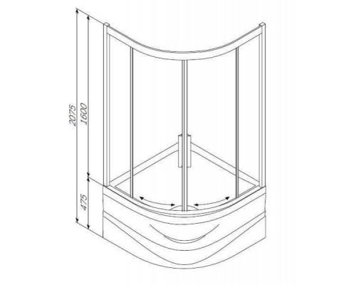 W80G-301A090MT Like Deep,  Душевое ограждение без поддона, 90x90