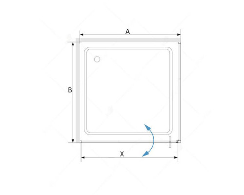 Душевой уголок RGW SV-35B (SV-02B + Z-050-3B) 80x80, прозрачное стекло
