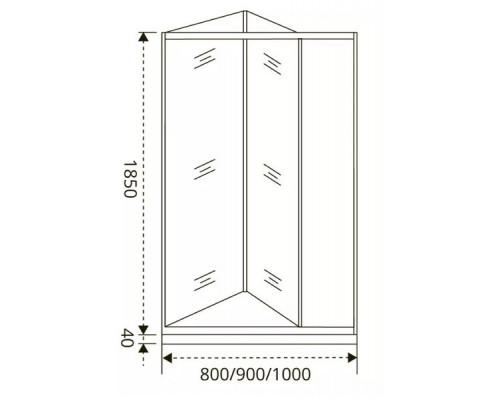 Душевое ограждение Good Door INFINITY SD-100-C-CH 100 см