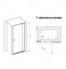 Душевой уголок RGW PA-32 (PA-02 + Z-12 + A-11) 70x70, прозрачное стекло